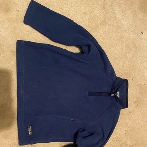 Patagonia boys pull over navy sweater jacket with half zip size XS 5-6